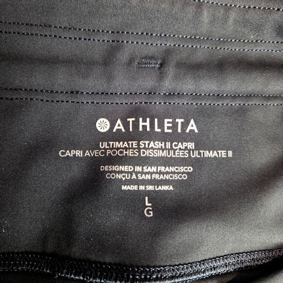 Athleta Leggings Size L Set 2 Ultra High Rise Elation & Ultimate Stash II Capri - Picture 10 of 11